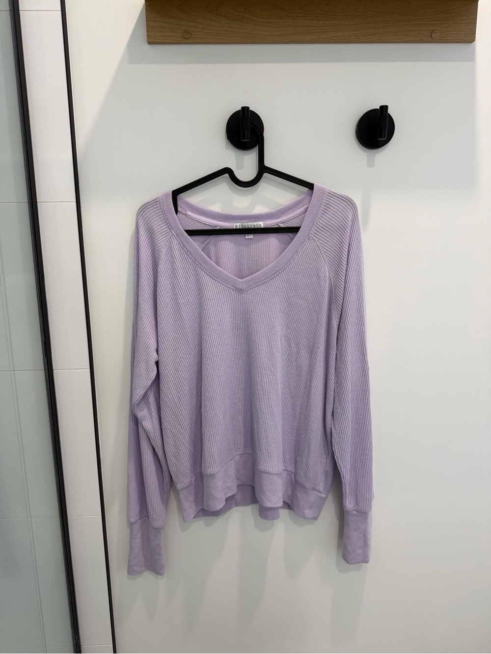 Pj Salvage lavender Waffle Knit Top and bottoms